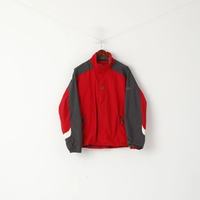 humid Helly Hansen Men M (S) Jacket Red Outdoor Zip Up Nylon Waterproof Mountain Hiking Top
