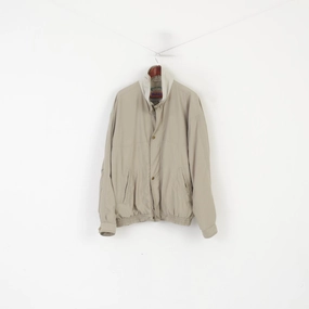 Pyramax Men 56 XL Bomber Jacket Caffe Vintage Outdoor Full Zipper Lightweight Top Empathy