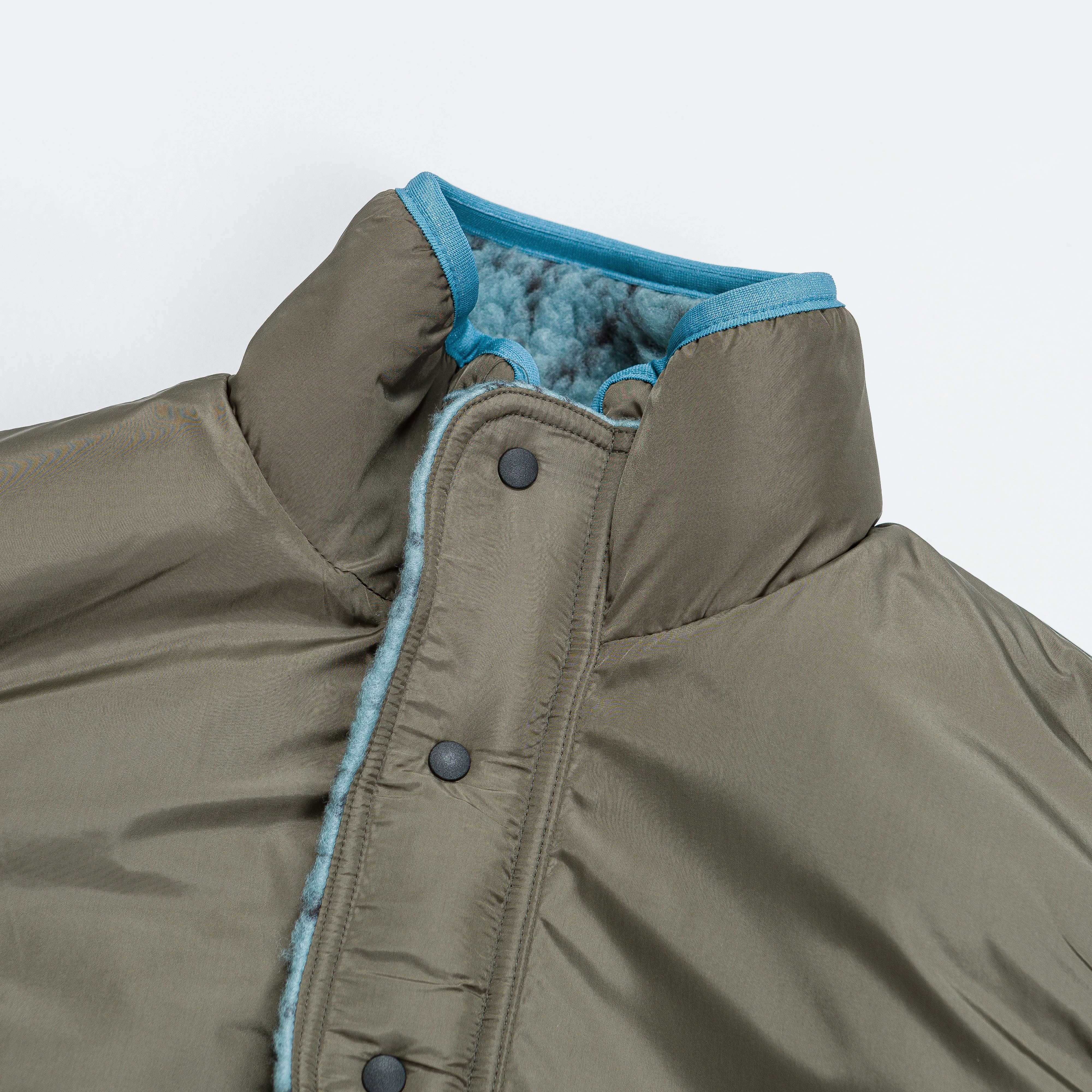 DO-GI SASHIKO Boa Fleece Reversible Vest - Blue Layer Essential Piece