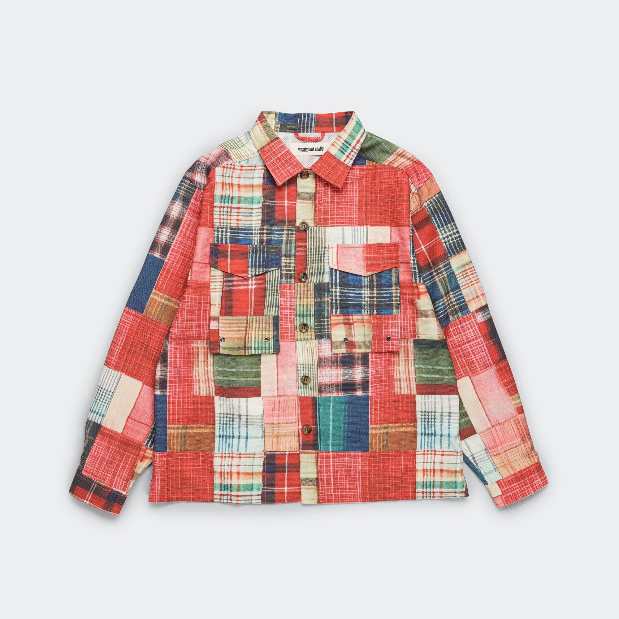 Madras Patch Explorer Shirt - Multicolour Trendy Look City Exploration