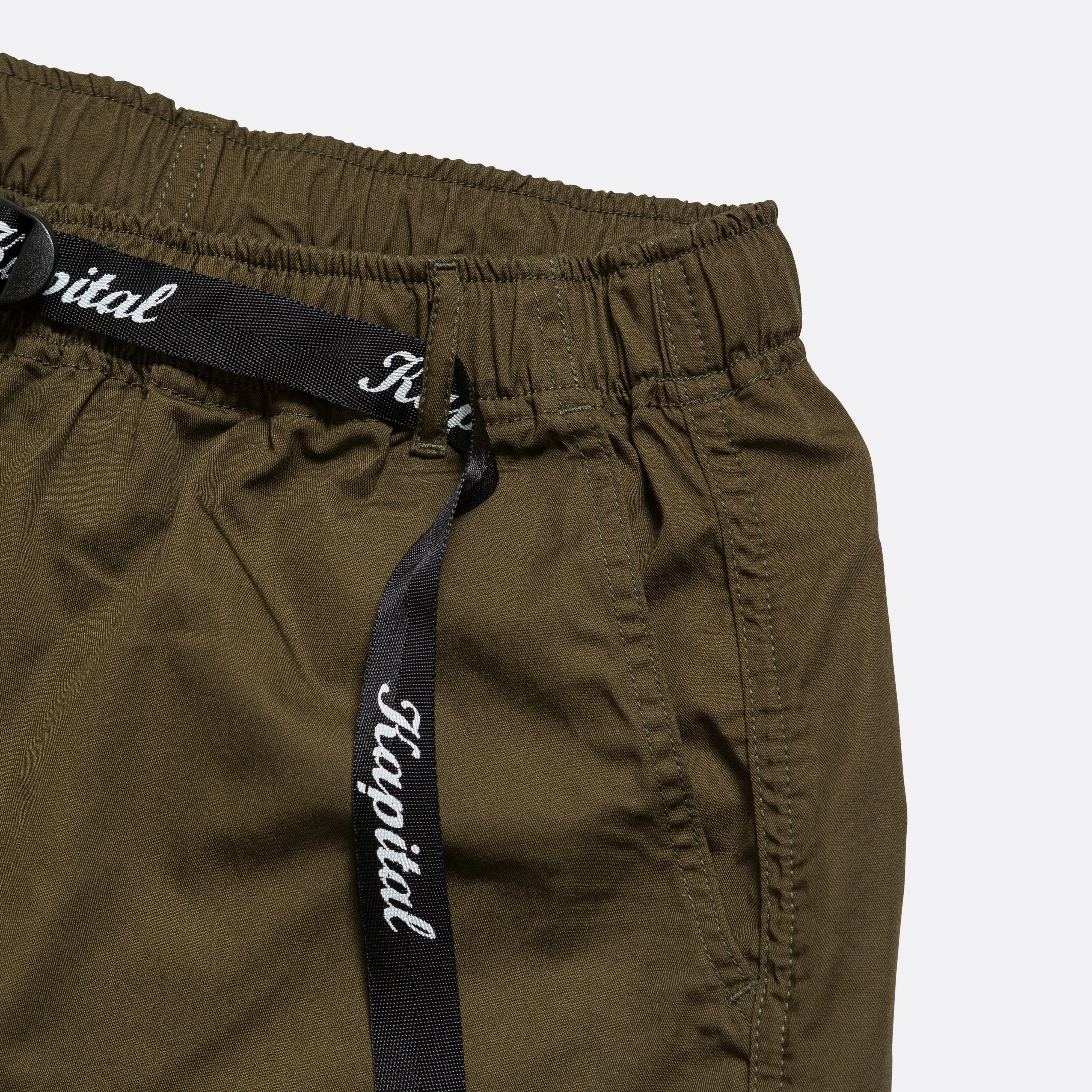 Combed Burberry EASY Shorts (RAINBOWY) - Khaki/Yellow Free Size Adjuster