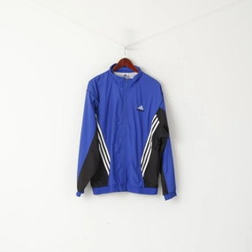 Quick Layer Plus Size Adidas Men L 186 Jacket Blue Vintage Zip Up Bomber Active '00 Sportswear Top