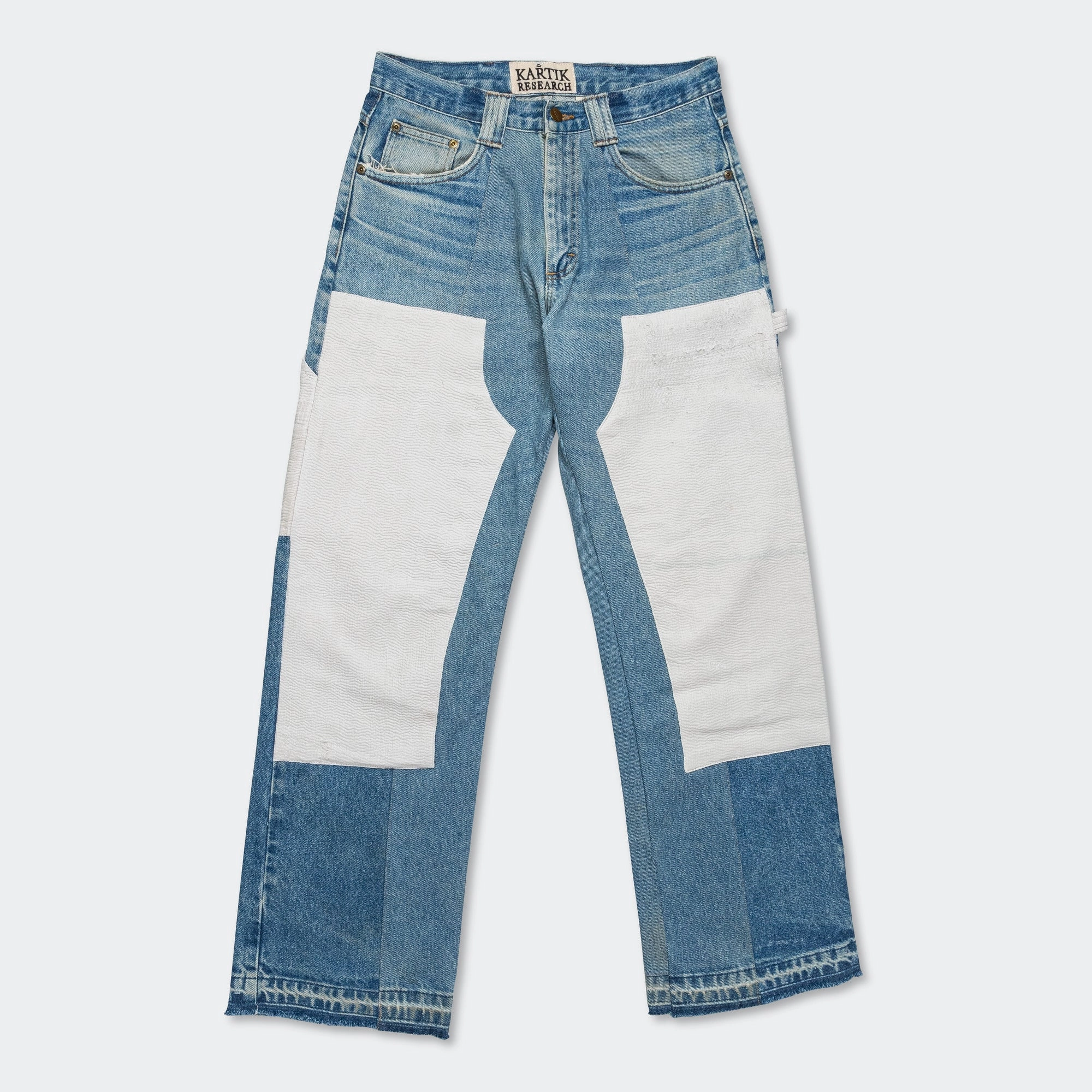 Double Knee Pant - Upcycled Denim Lightwash/White Stay Dry