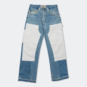 Double Knee Pant - Upcycled Denim Lightwash/White Stay Dry