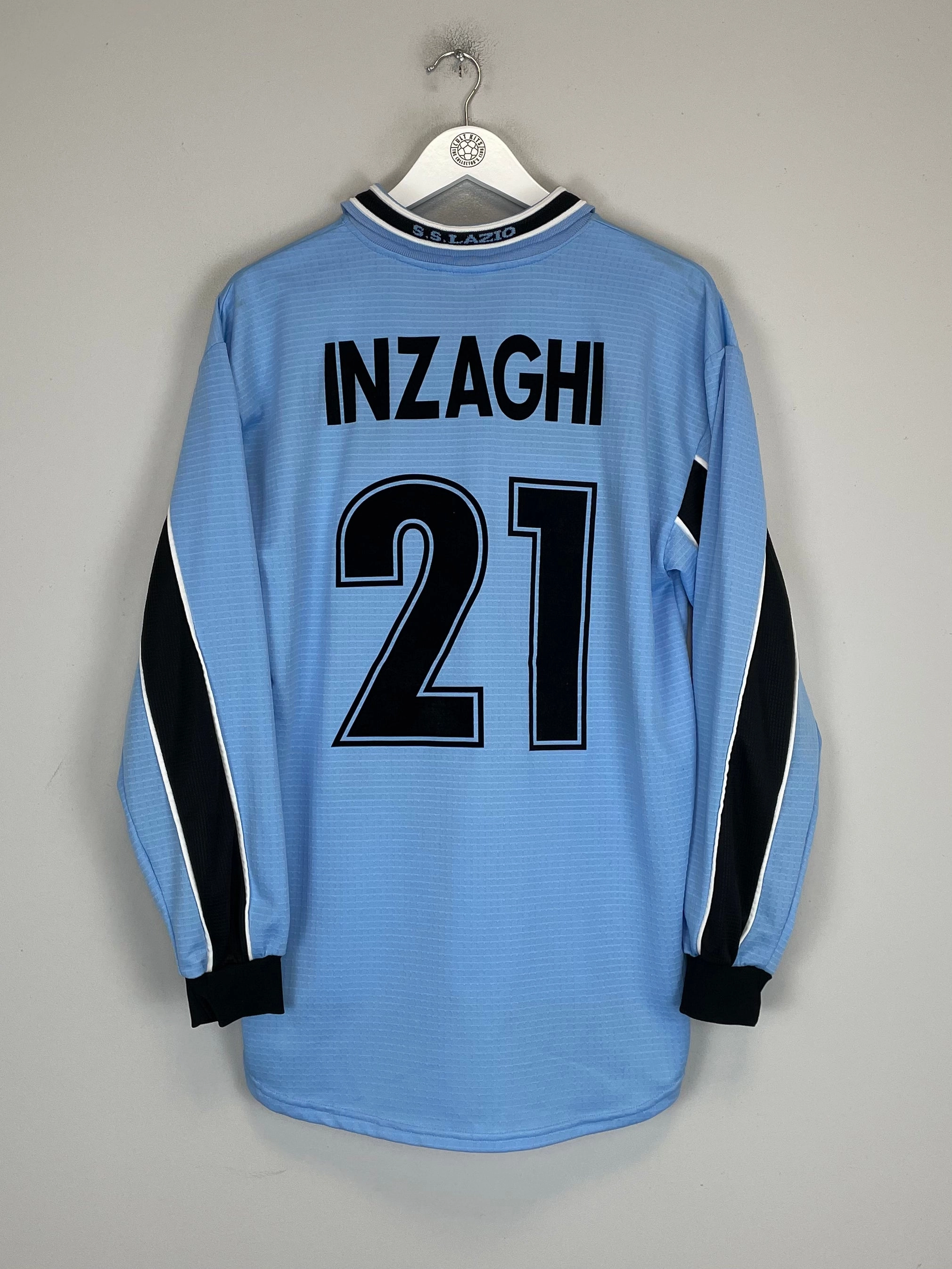 1998/00 LAZIO INZAGHI #21 L/S HOME SHIRT (L) PUMA Easy Care Material Quick Move