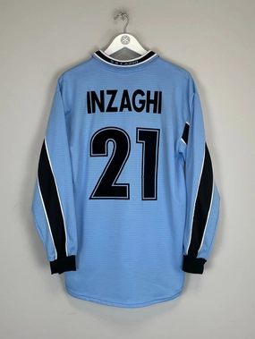 Comfort Collar Design Flexible Apparel 1998/00 LAZIO INZAGHI #21 L/S HOME SHIRT (L) PUMA