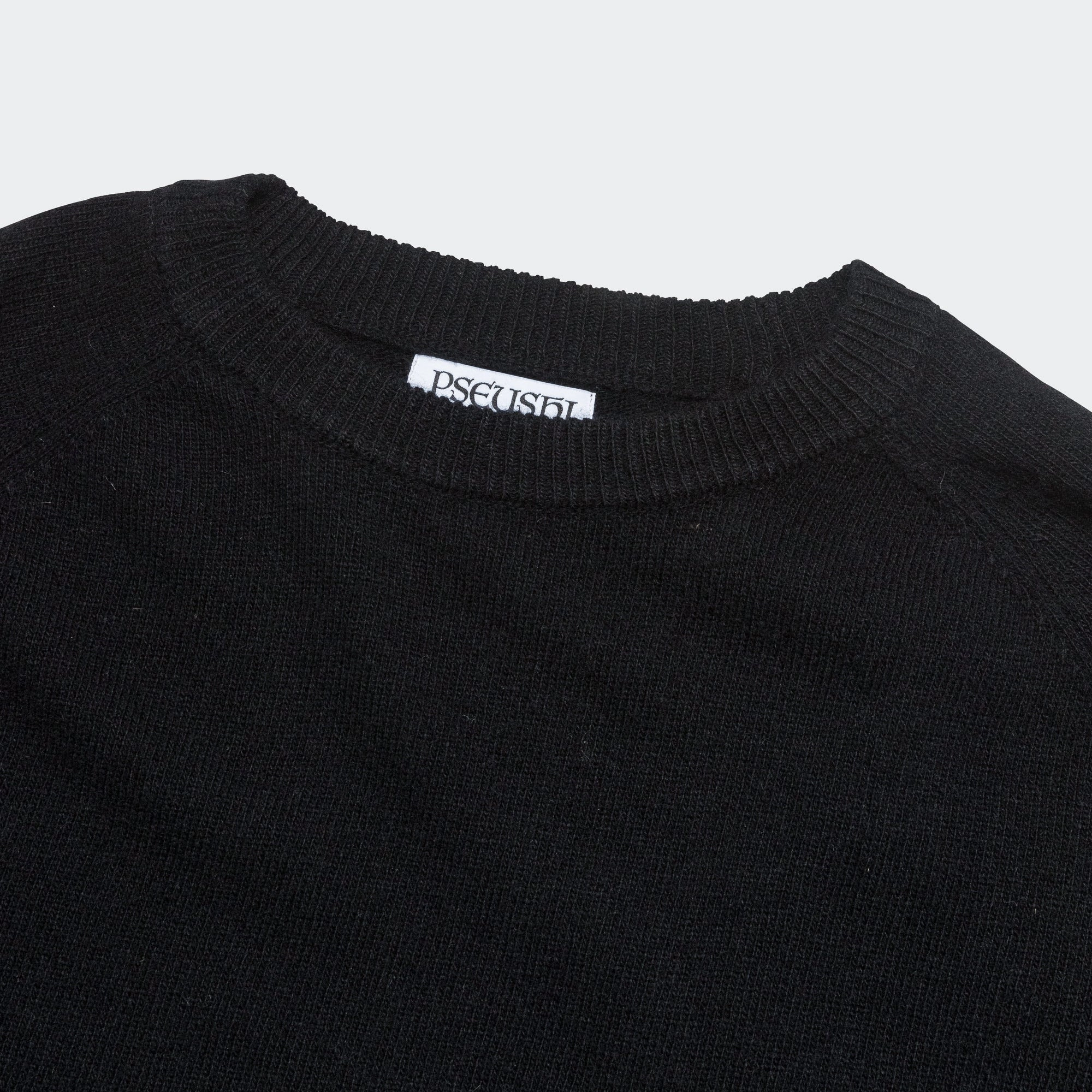 Lambswool Sweater - Black Slub Texture