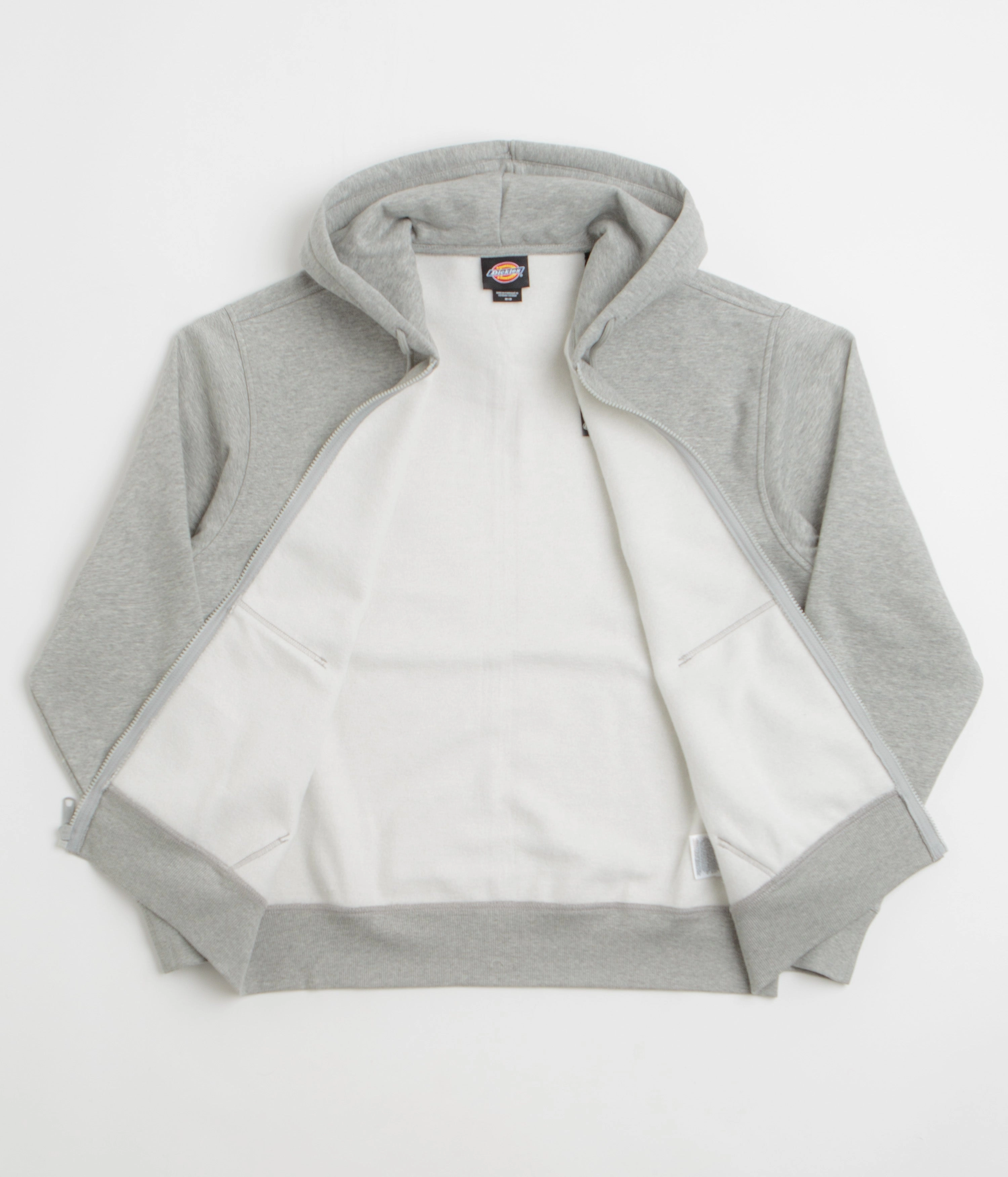 Animal Print Dickies Bolivar Full Zip Hoodie - Grey Melange