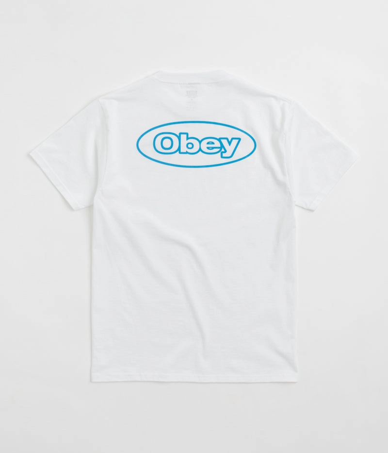 Tight fit sexiness Anti Static Finish Obey Reaction T-Shirt - White