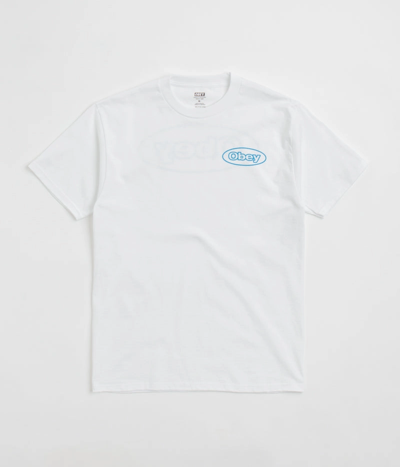 Anti Bacterial Treatment On-the-Go Fashion Obey Reaction T-Shirt - White