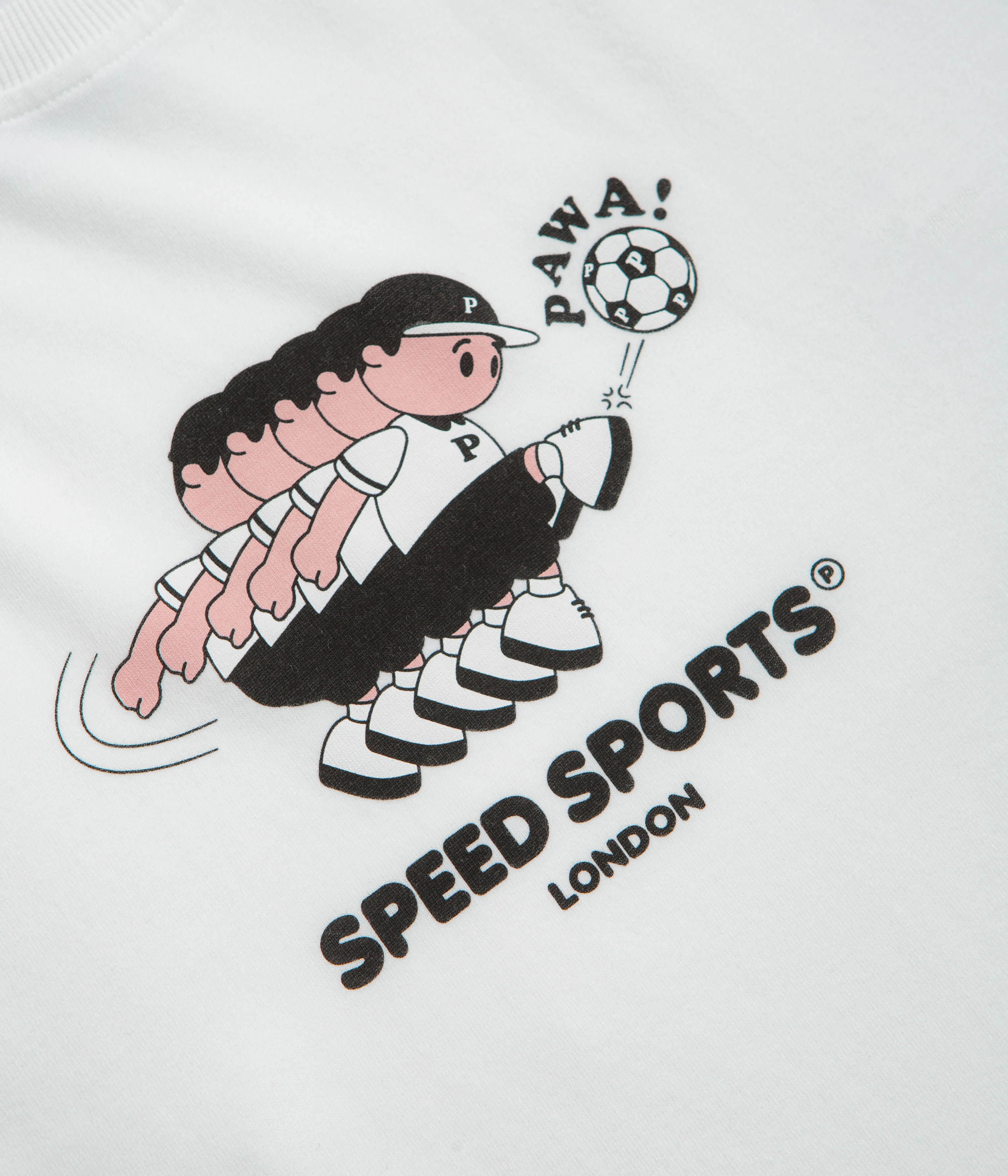 Pawa Speed Sports Footie Boy T-Shirt - White Breathable and Comfortable hypoallergenic