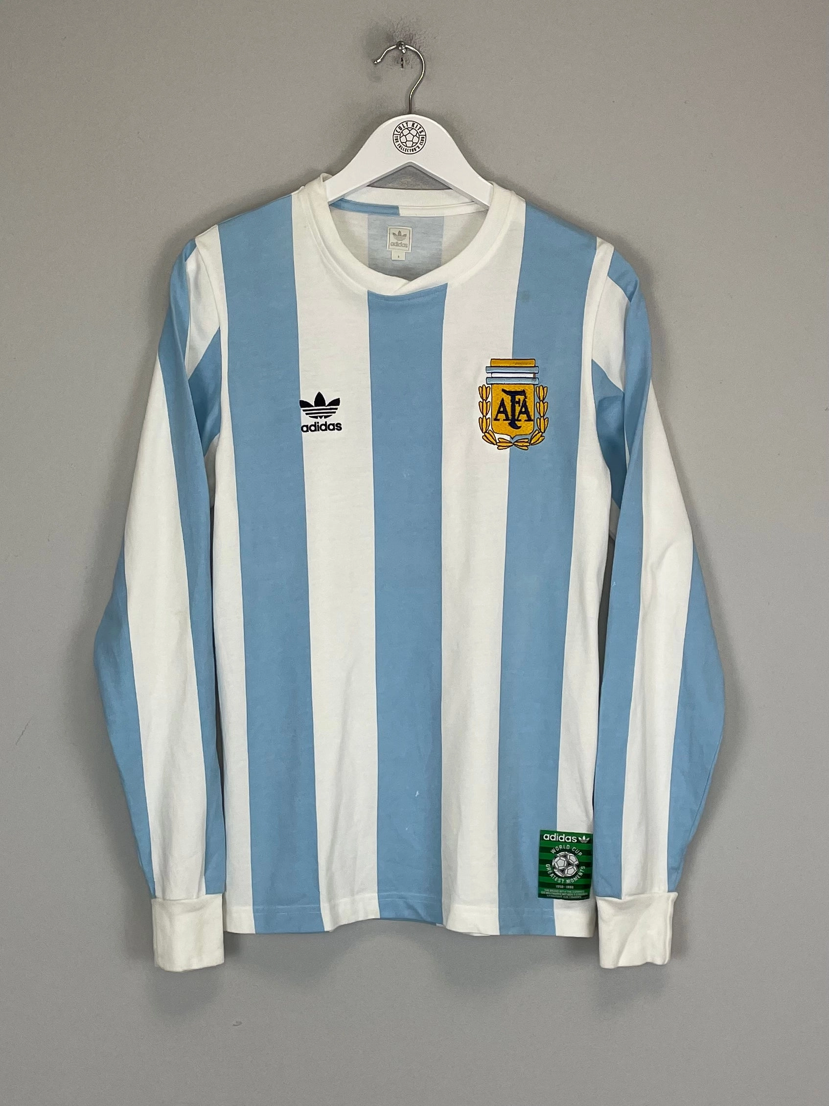 1978 ARGENTINA L/S ADIDAS ORIGINALS HOME SHIRT (S) Thermal Retention Lining