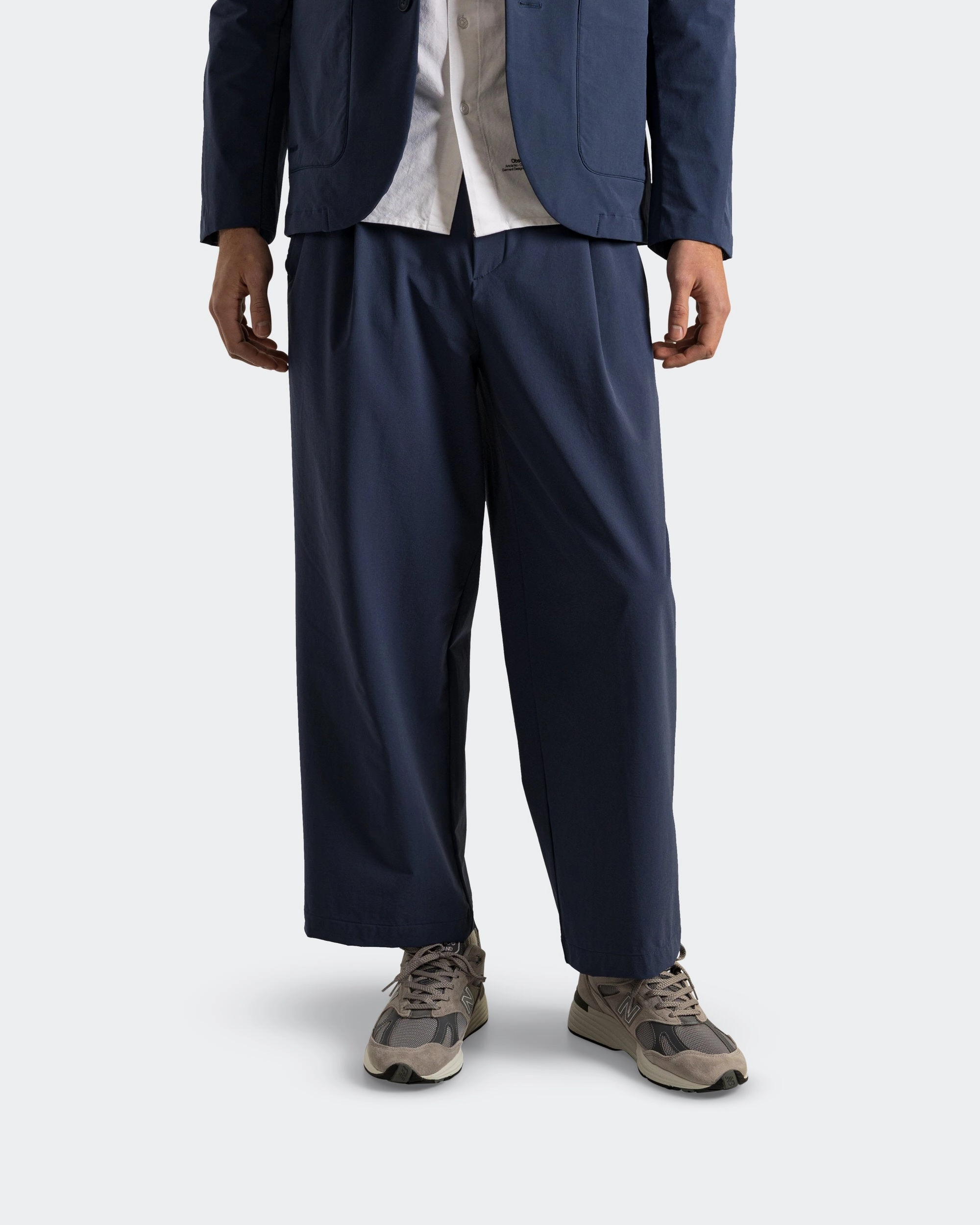 Wide Pant - Navy StainResistantCoating Light Fabric