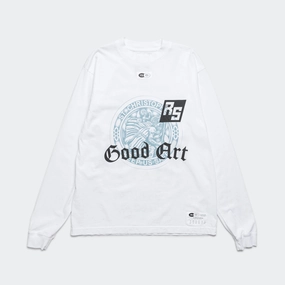 LS T-Shirt x Race Service - Optical White polo neck