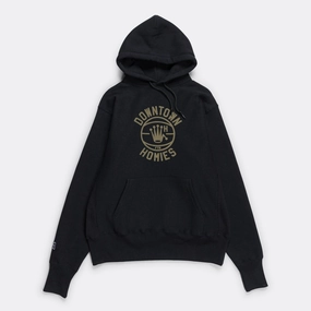 Downtown Homies Crew Pullover - Black Snuggly Fit Comfort Essentials