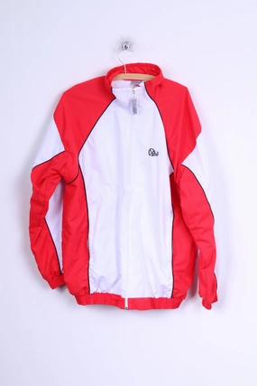 Victory Mens 54 L Track Top Jacket White Red Sportswear Lightweight QuickAccessPockets
