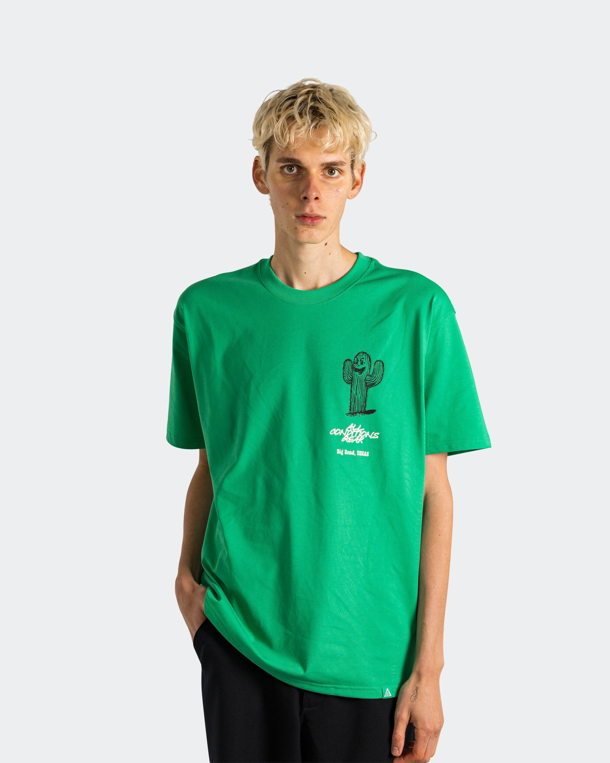 Leisure Casual Silk combination Dri-FIT 'Cactus' SS Tee - Stadium Green