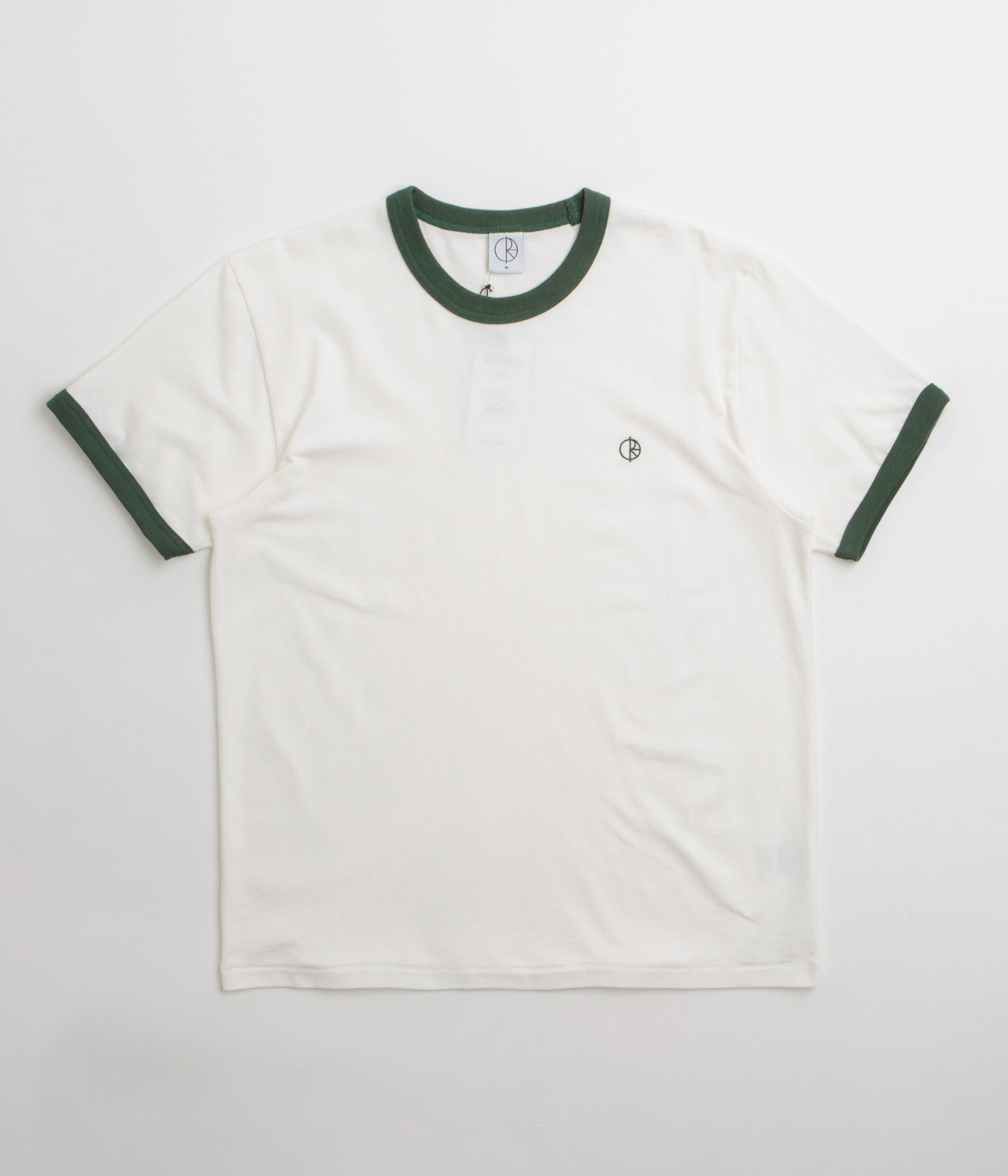 Polar Ringer T-Shirt - Cloud White / Dark Green EnhancedDurabilityFinish Office Casual