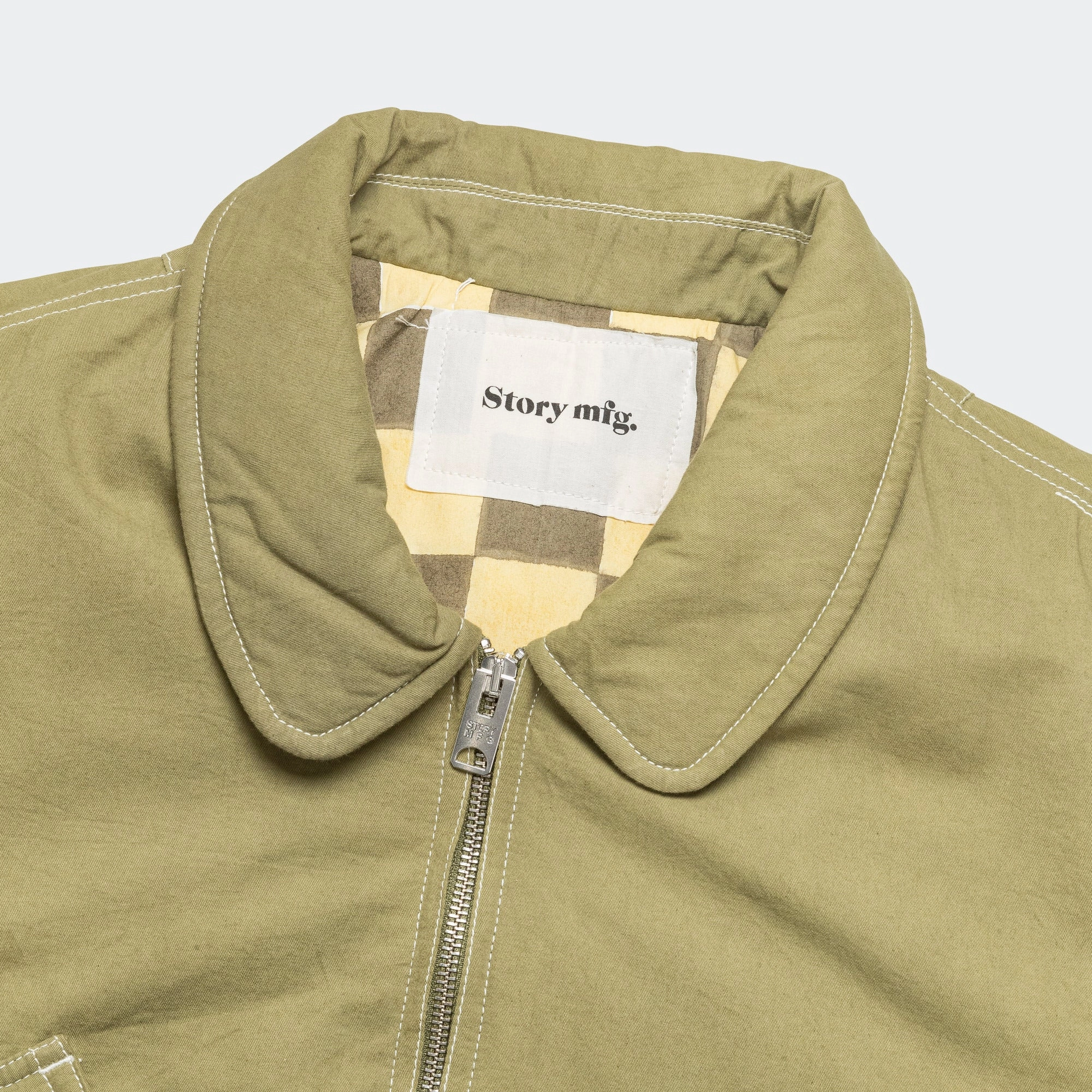 Grain Jacket - Hand Block Olive Wonky-Wear Weight Distribution System