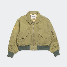 Grain Jacket - Hand Block Olive Wonky-Wear Flexible Shoulder Gussets