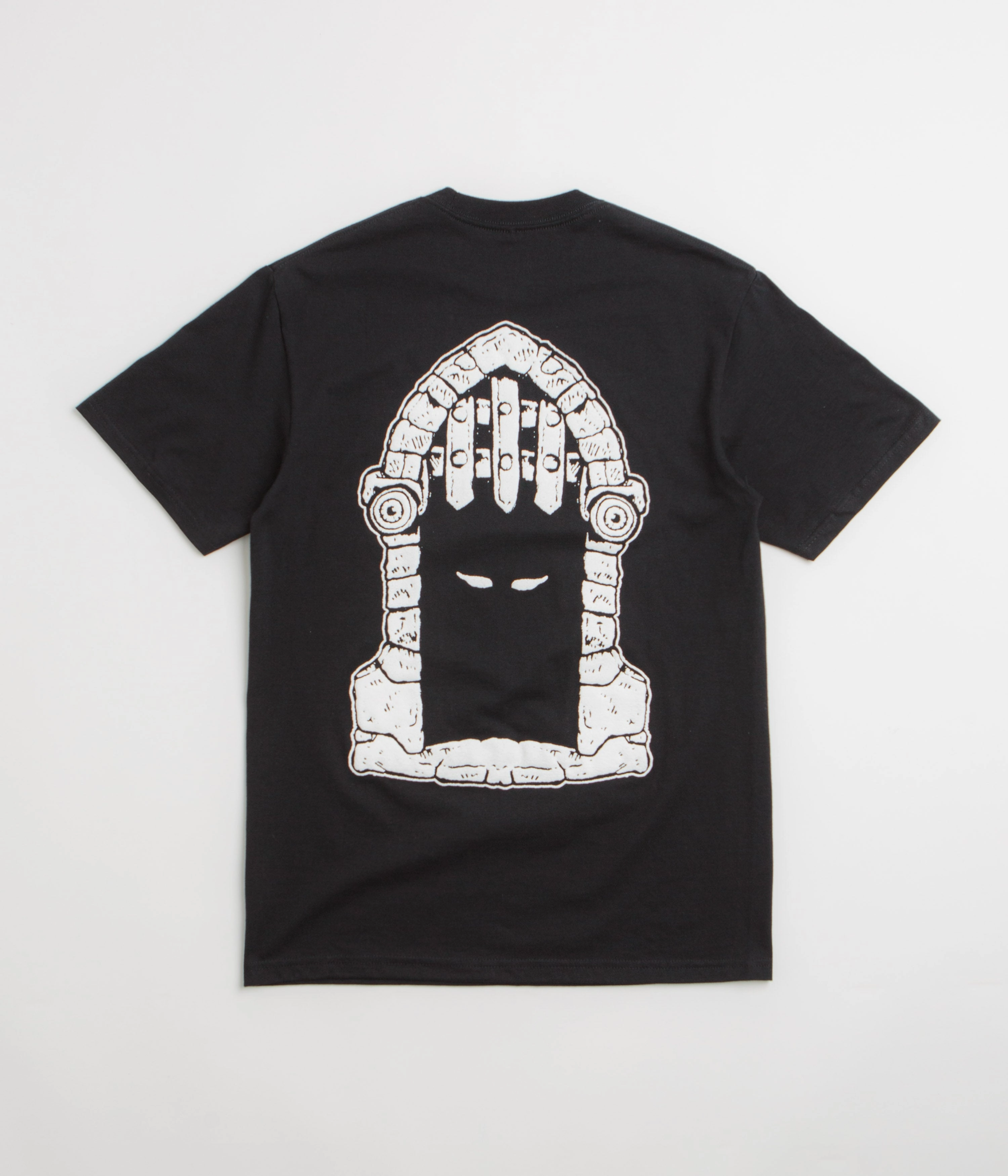 Dungeon Portcullis T-Shirt - Black / White Non Irritating Tags
