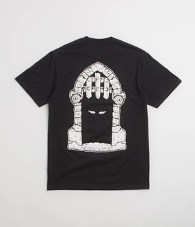 Dungeon Portcullis T-Shirt - Black / White Non Irritating Tags