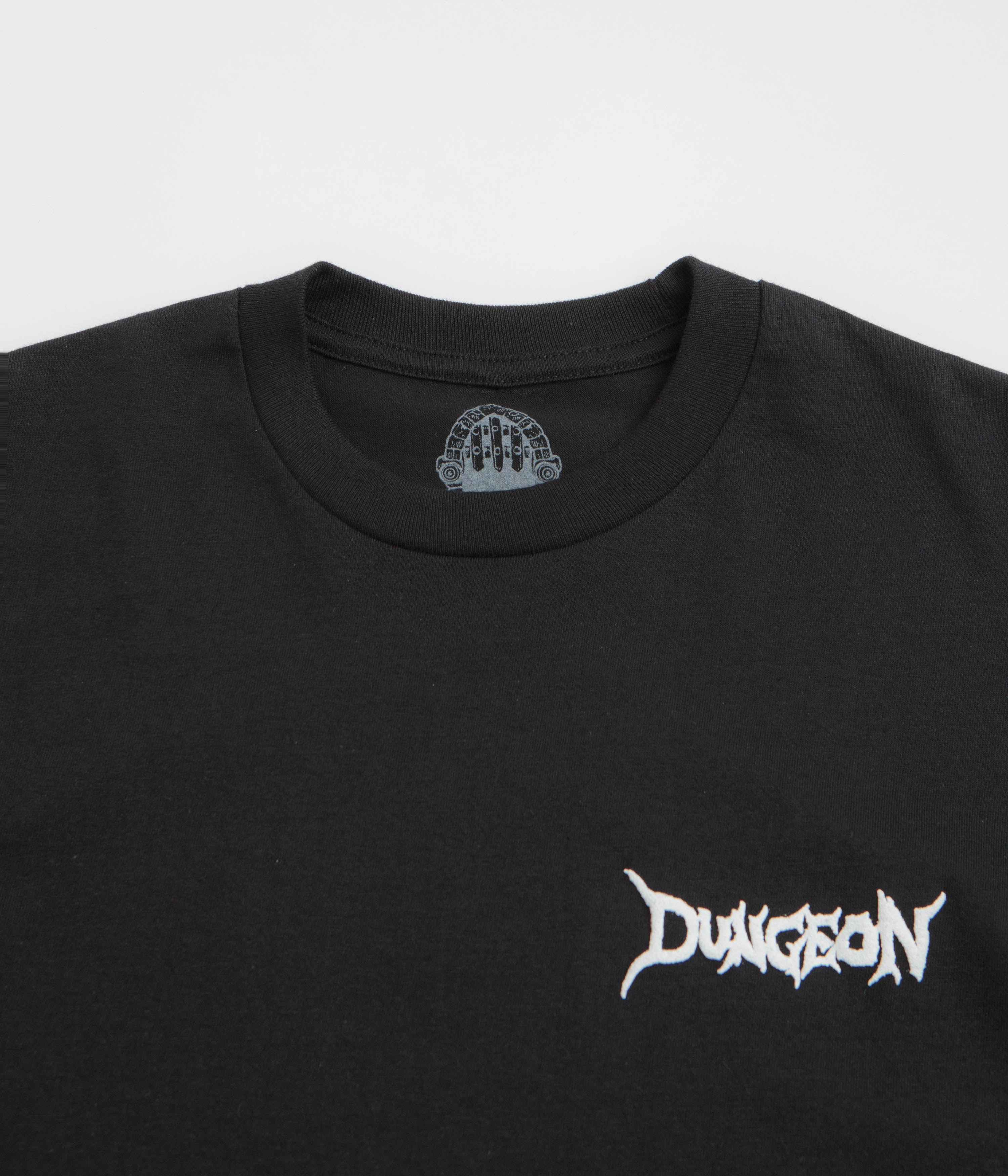 Dungeon Portcullis T-Shirt - Black / White Flexible Neckband