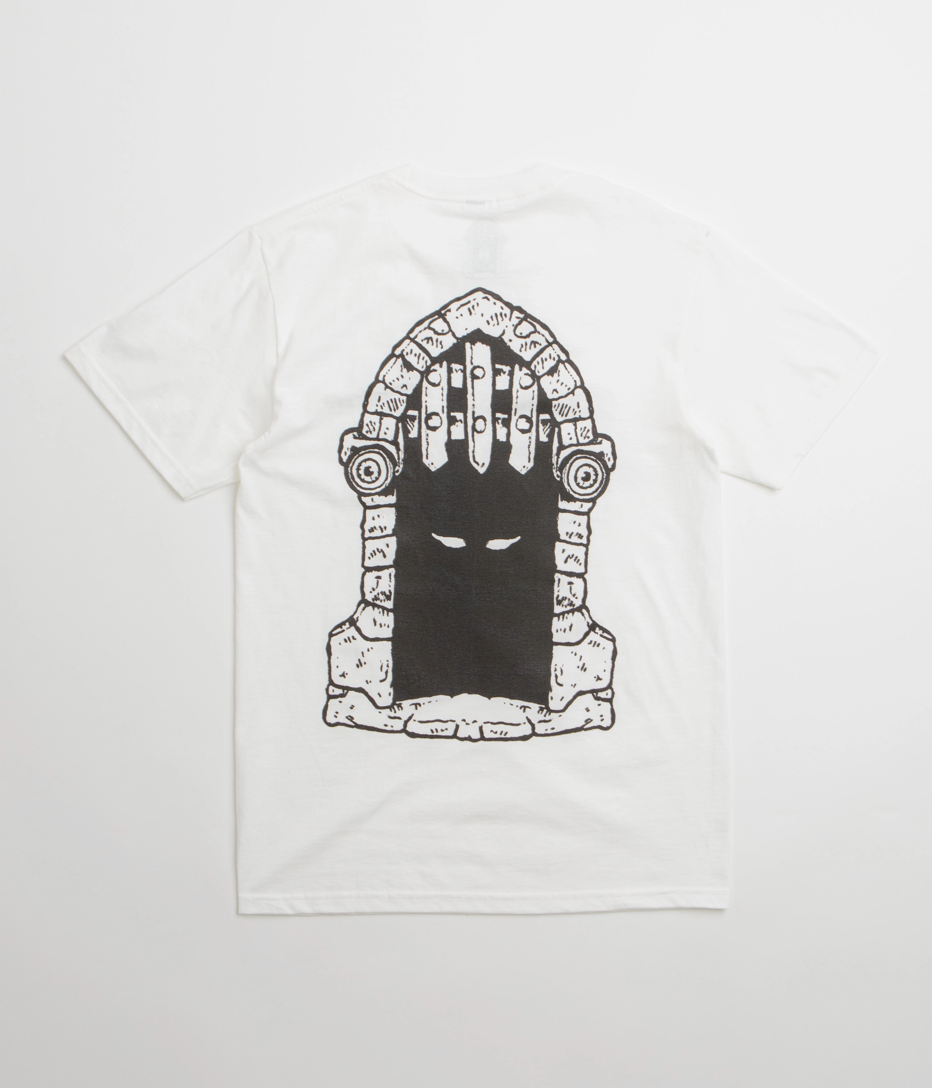 brandable Stylish Day Wear Dungeon Portcullis T-Shirt - White / Black