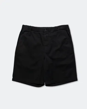 Ezra Relaxed Organic Stretch Twill Short - Black Sporty Comfort