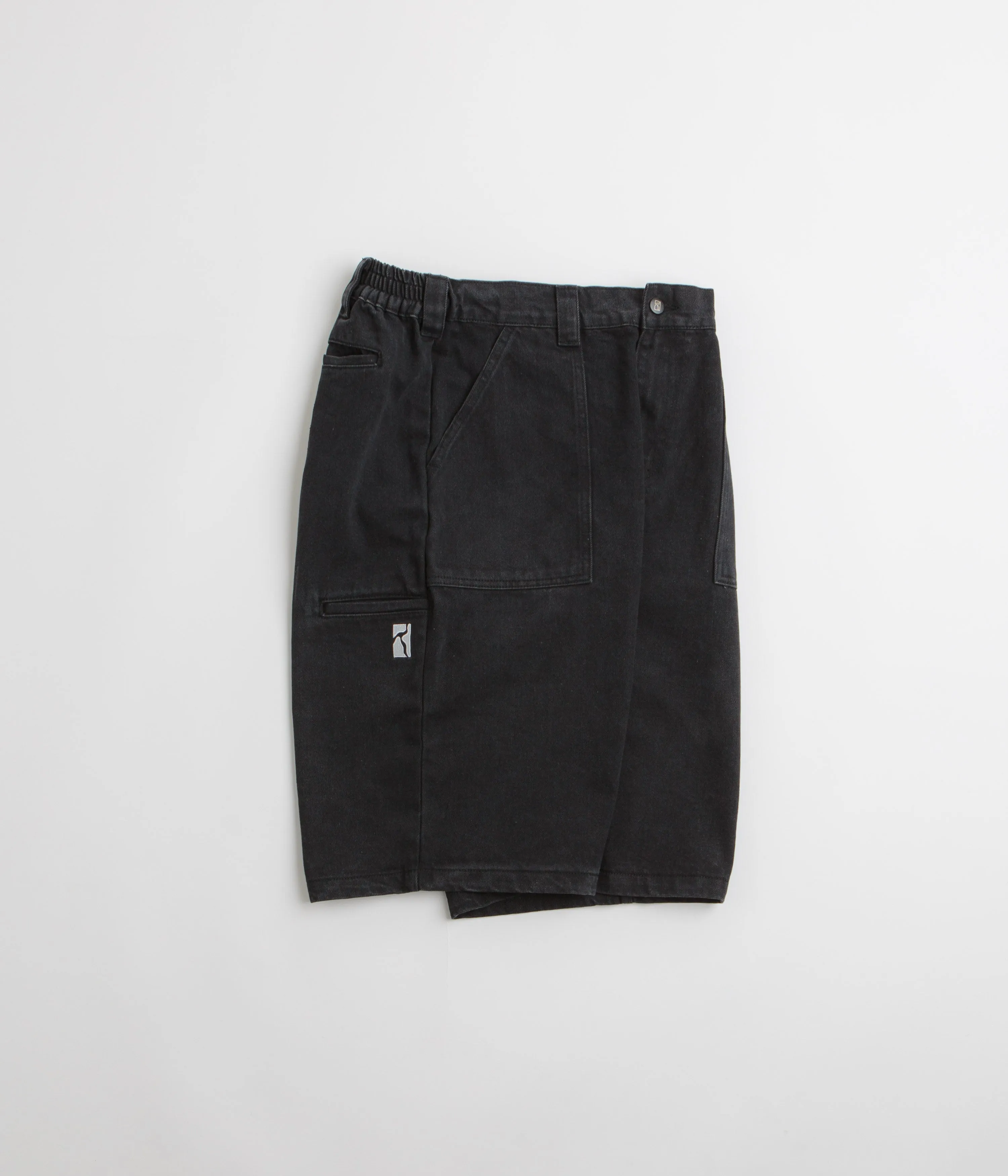 Poetic Collective Denim Painter Shorts - Black Swimwear