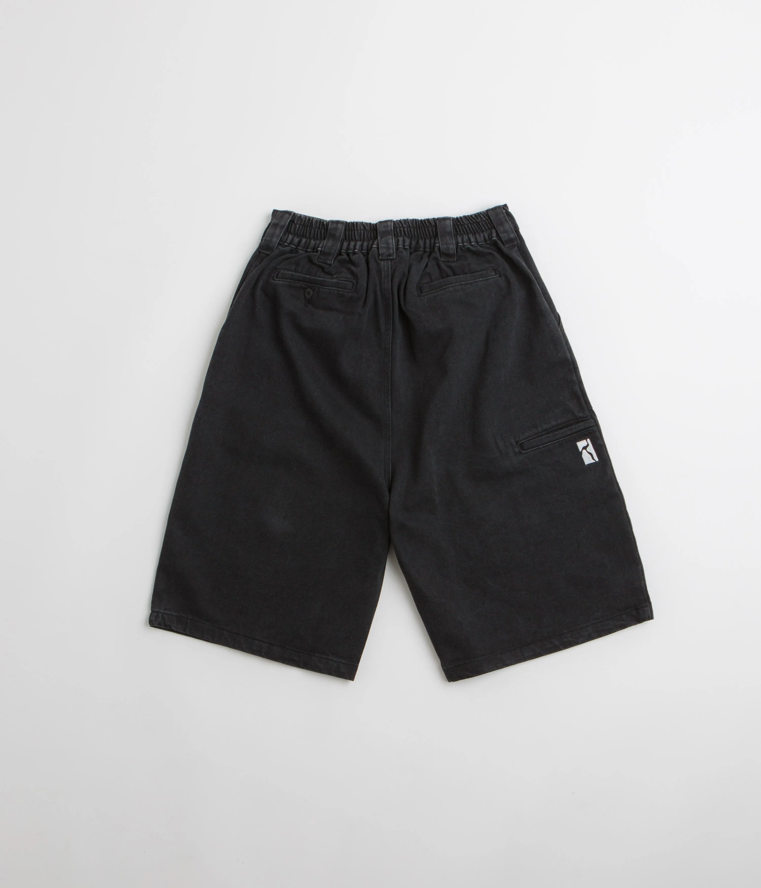 Stretchy Waist Stretchable Poetic Collective Denim Painter Shorts - Black