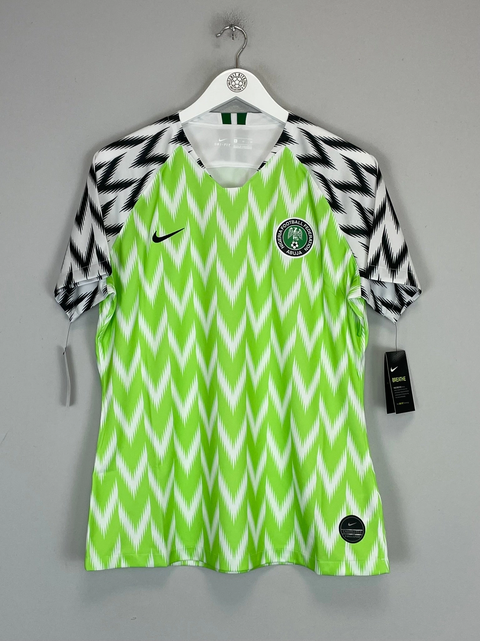 Tagless Construction 2018/19 NIGERIA *BNWT* HOME SHIRT (XL.WOMENS) NIKE