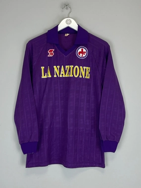 Precision Cut UV Protective Coating 1989/90 FIORENTINA #10 BAGGIO L/S HOME SHIRT (M) ABM