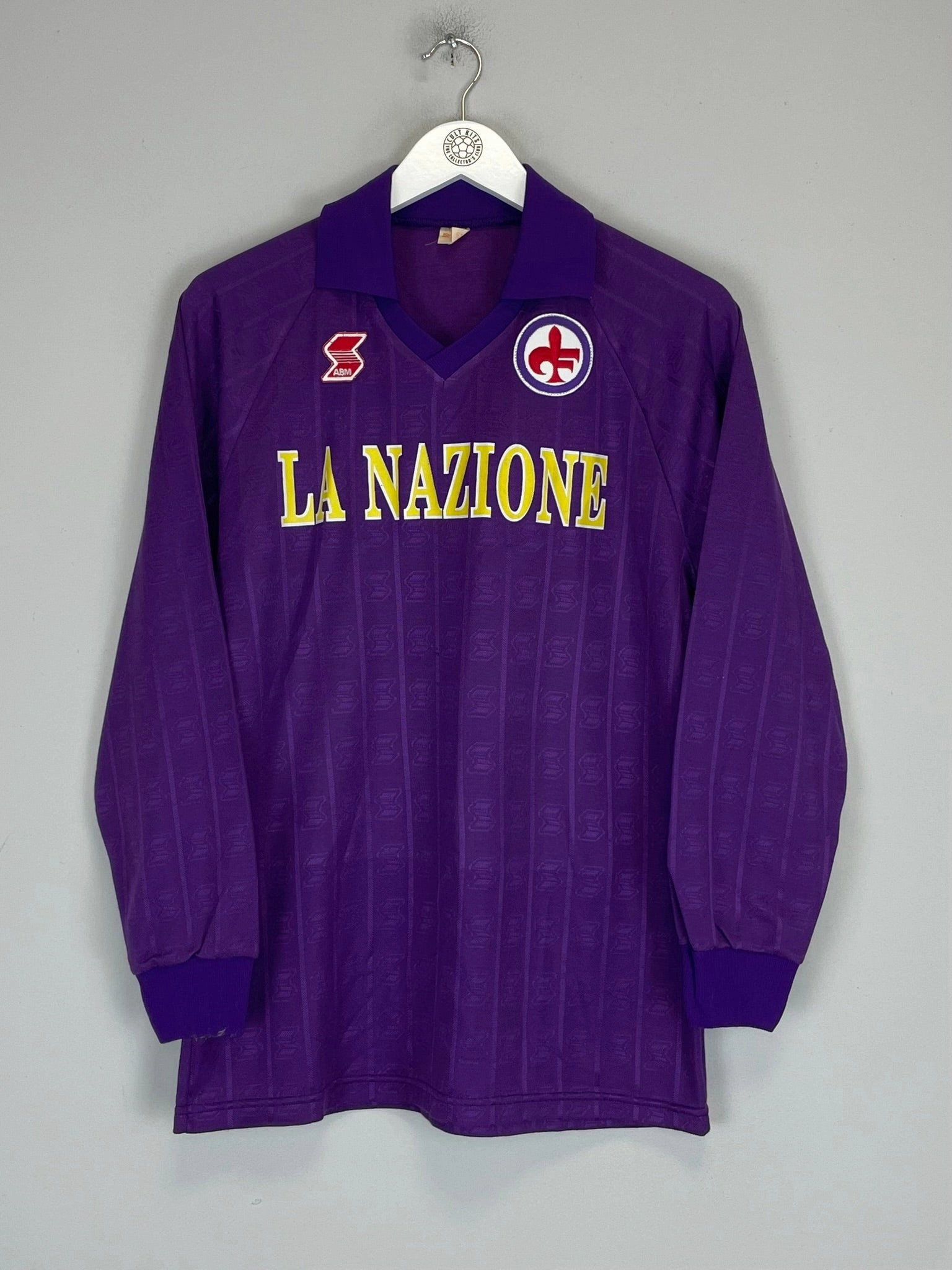 Precision Cut UV Protective Coating 1989/90 FIORENTINA #10 BAGGIO L/S HOME SHIRT (M) ABM