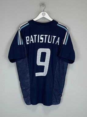 2002/03 ARGENTINA BATISTUTA #9 AWAY SHIRT (XL) ADIDAS Moisture Management System