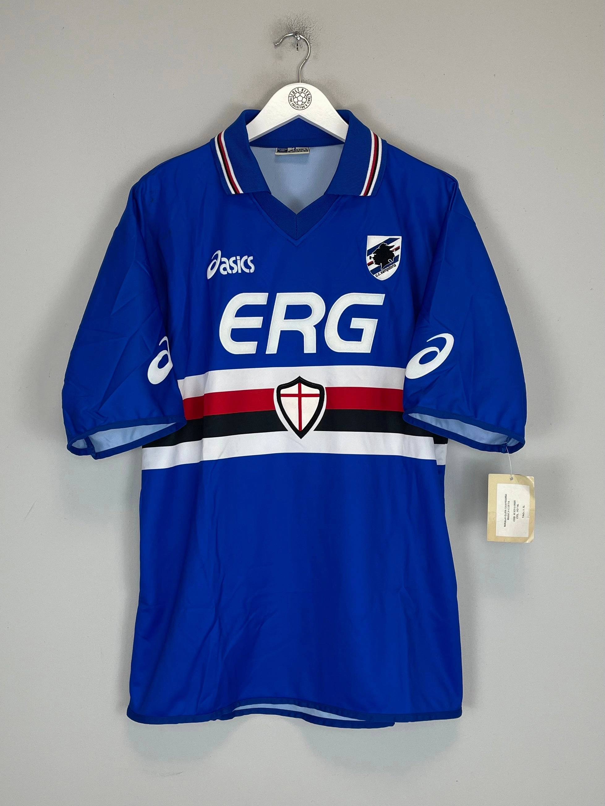 2003/04 SAMPDORIA *BNWT* HOME SHIRT (XL) ASICS Boost Fit