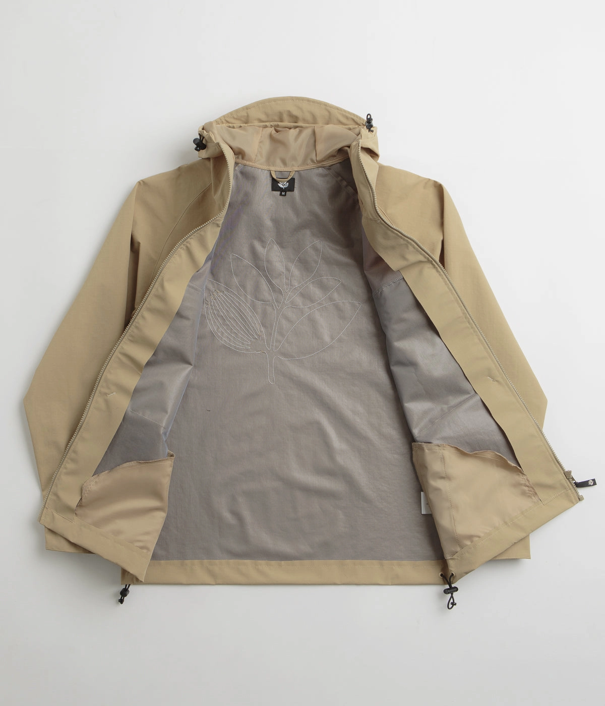 Magenta Storm Parka - Beige High Density Weave