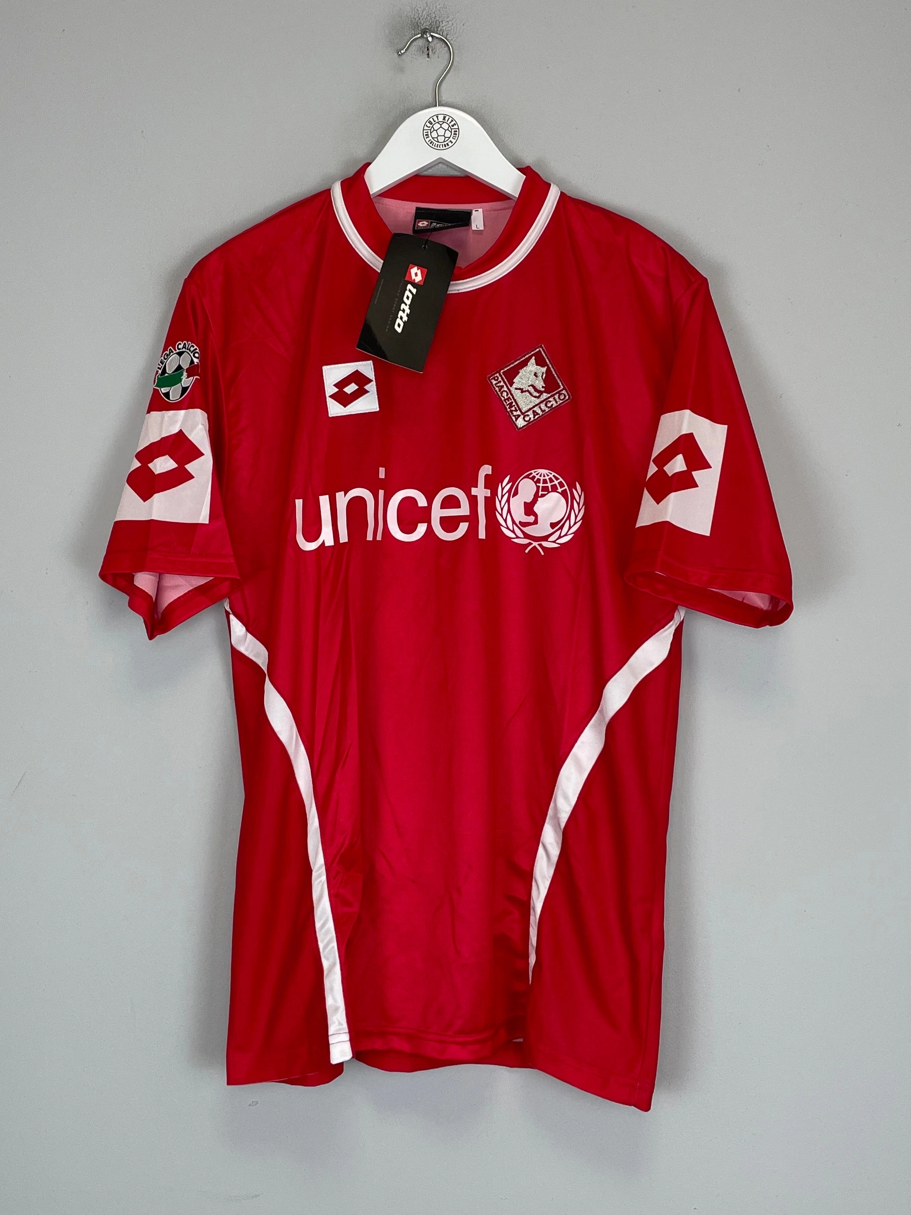 2003/04 PIACENZA RICCIO #8 MATCH ISSUE *BNWT* HOME SHIRT (L) LOTTO Focused Cut Dynamic Movement Adaptation