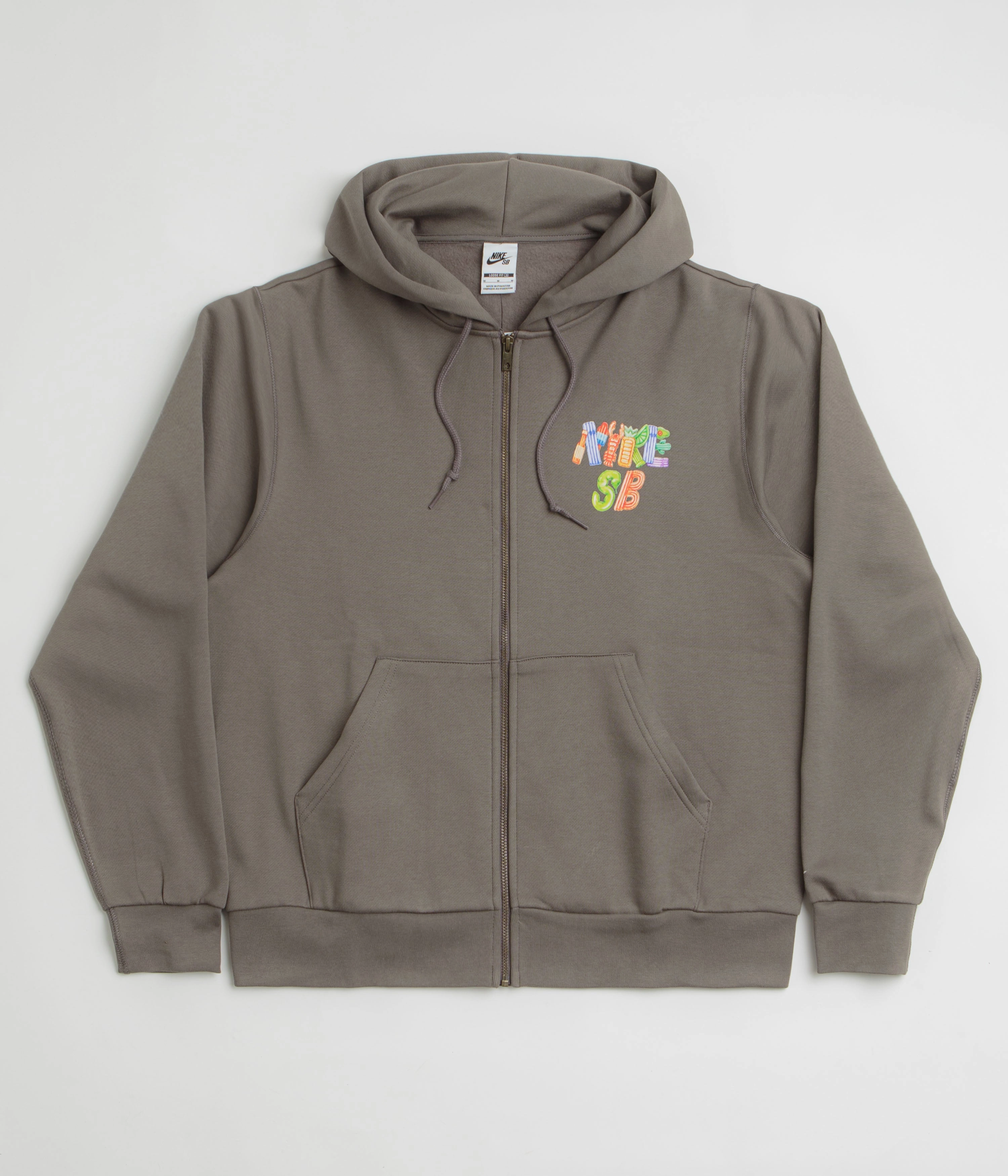 Nike SB Pool Airs Full Zip Hoodie - Cave Stone / White Soft Apparel Giftable Item