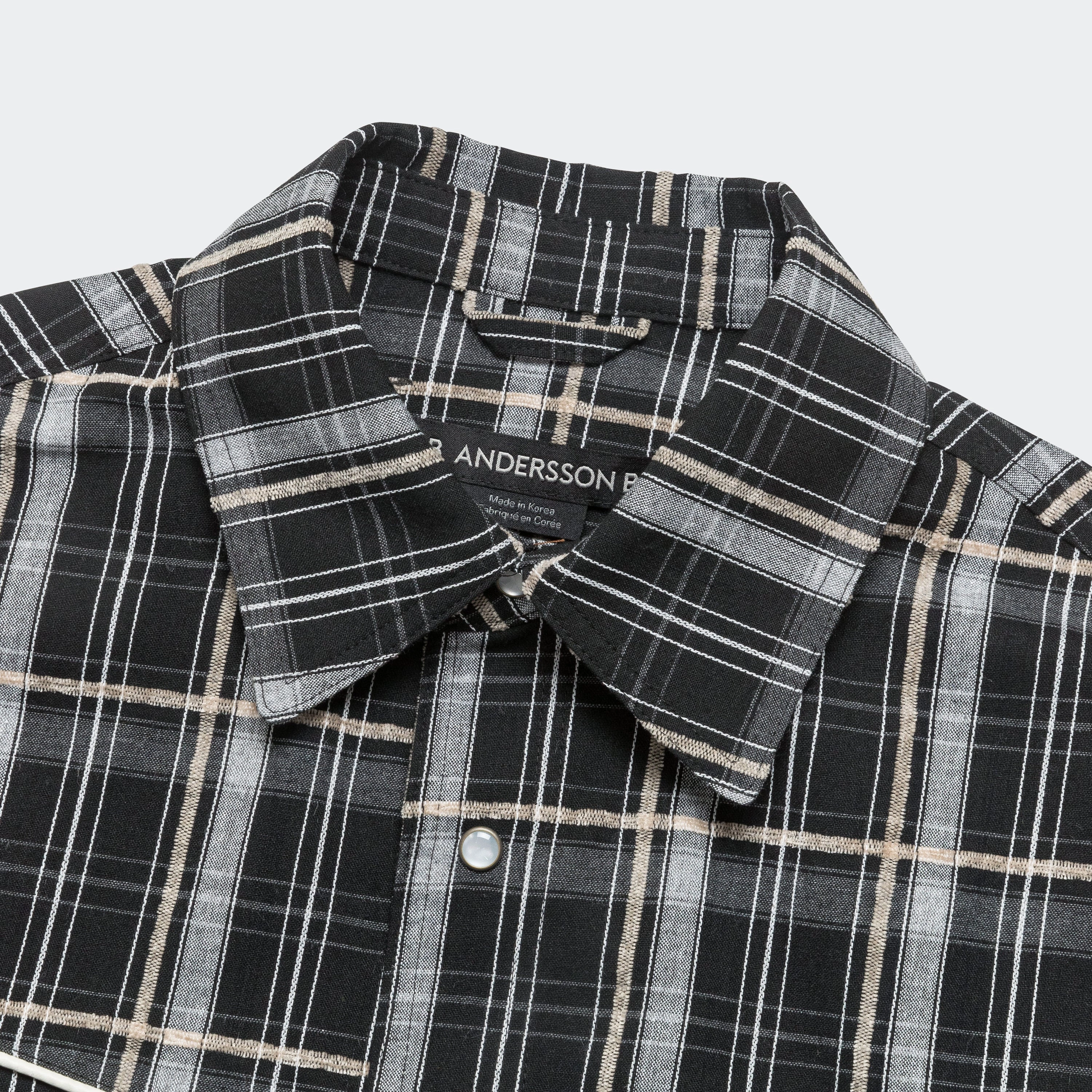 Noah Patch Check Shirt - Black Cruise Collection