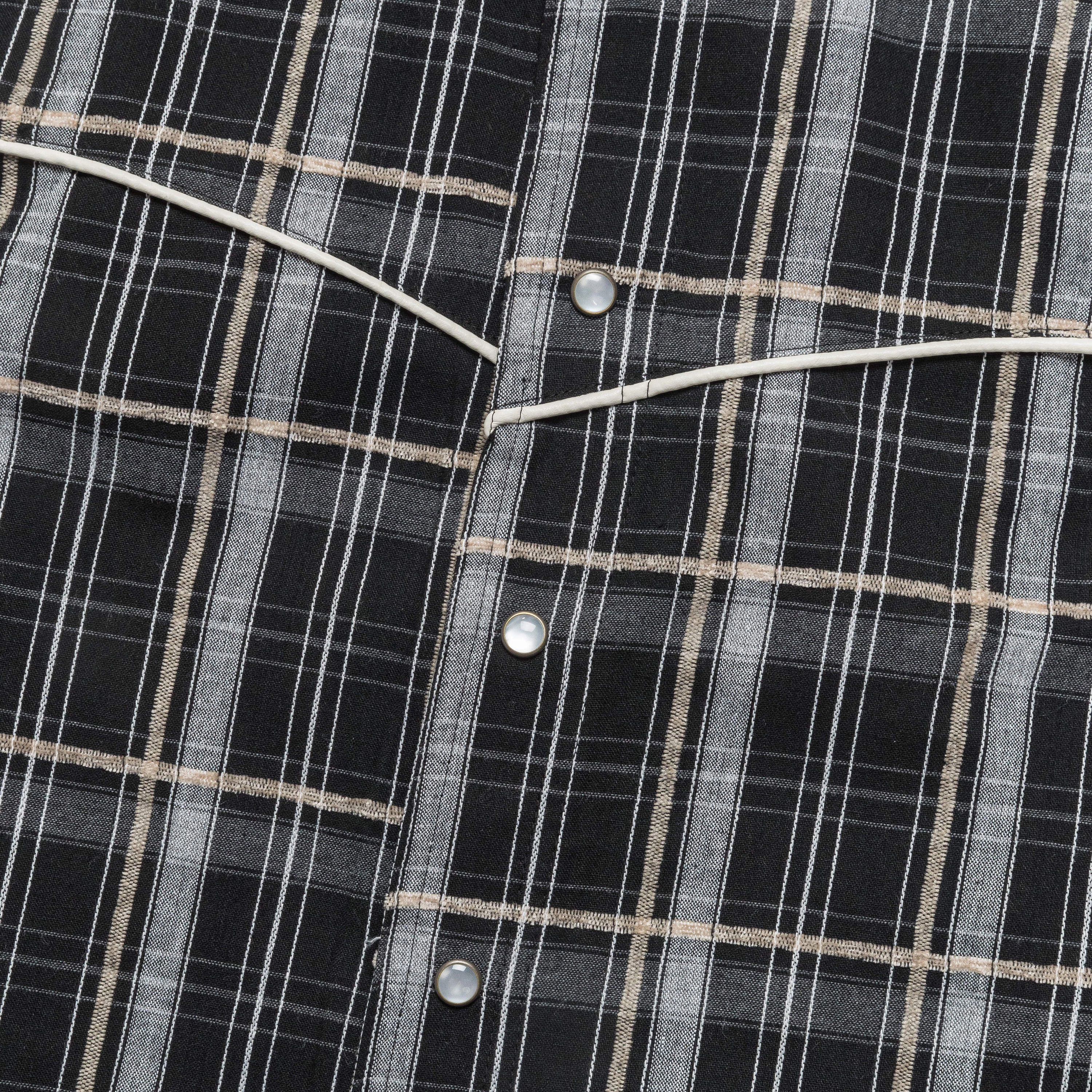 Holiday Gift Date night Noah Patch Check Shirt - Black