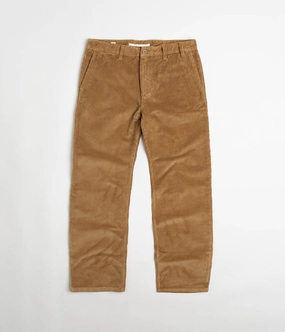 Norse Projects Aros Corduroy Chino Pants - Utility Khaki Comfort Fit