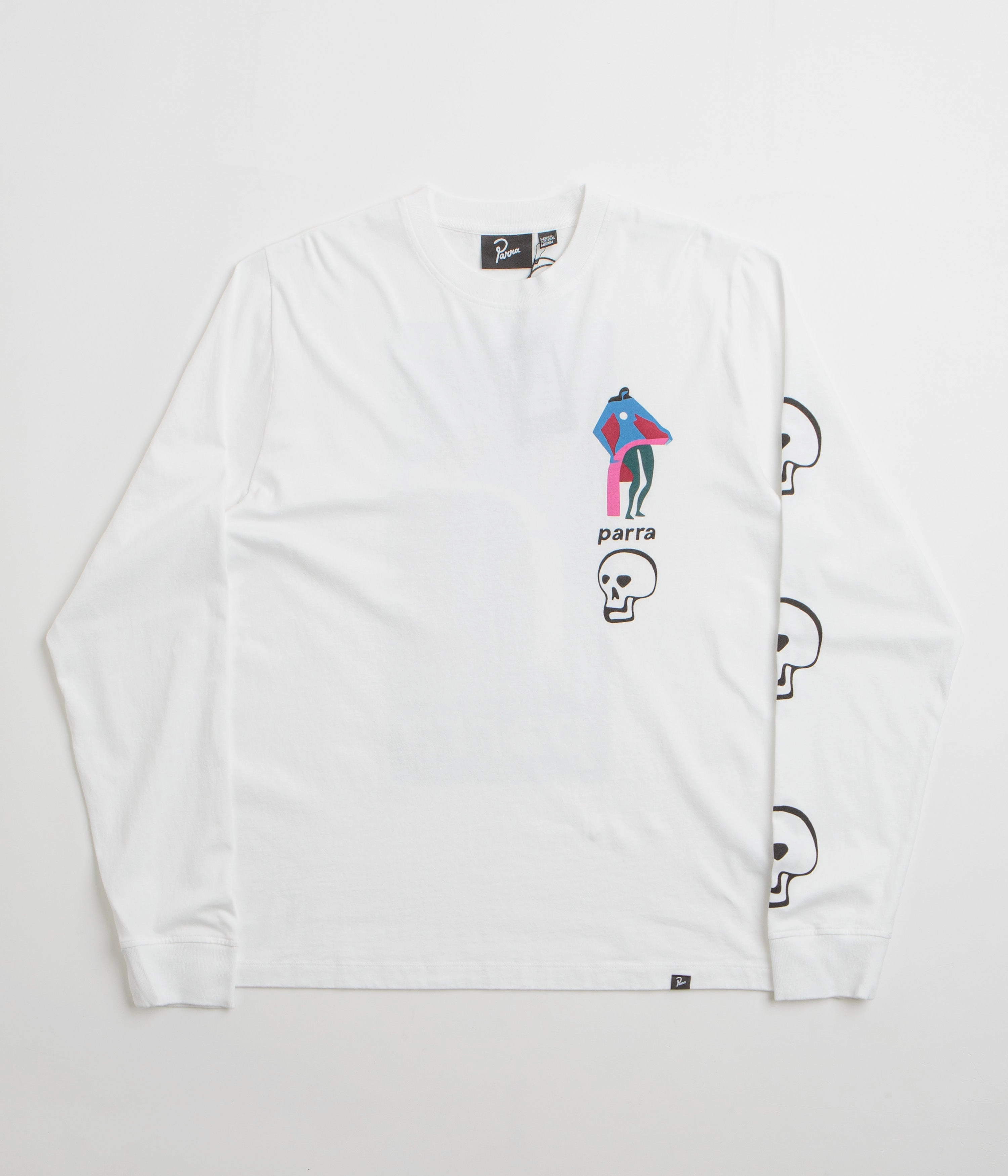 Geometric Pattern by Parra Lowering The Bar Long Sleeve T-Shirt - White