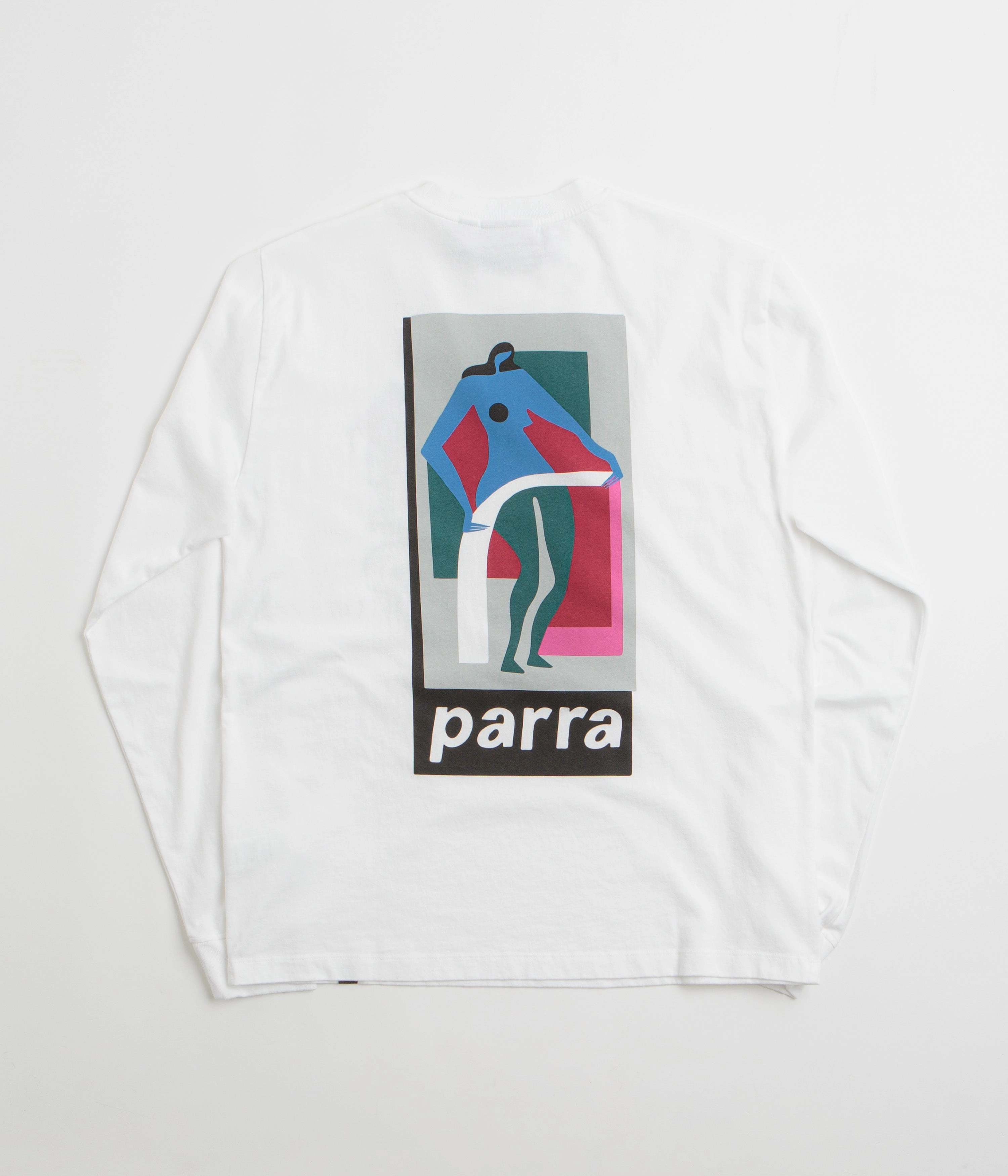 by Parra Lowering The Bar Long Sleeve T-Shirt - White Casual Elegance Seasonal Layer