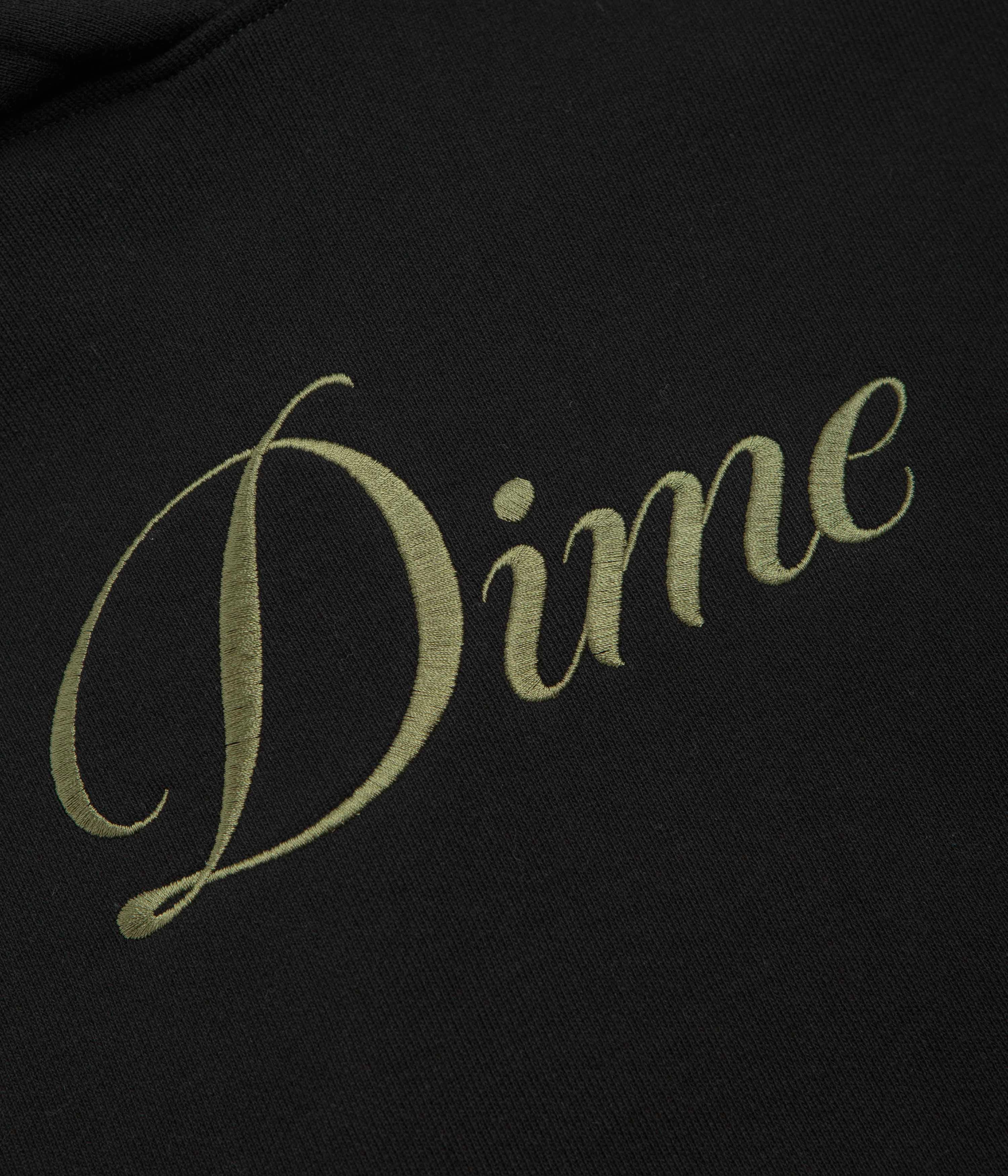 Dime Cursive Hoodie - Black / Gold Wild boar like