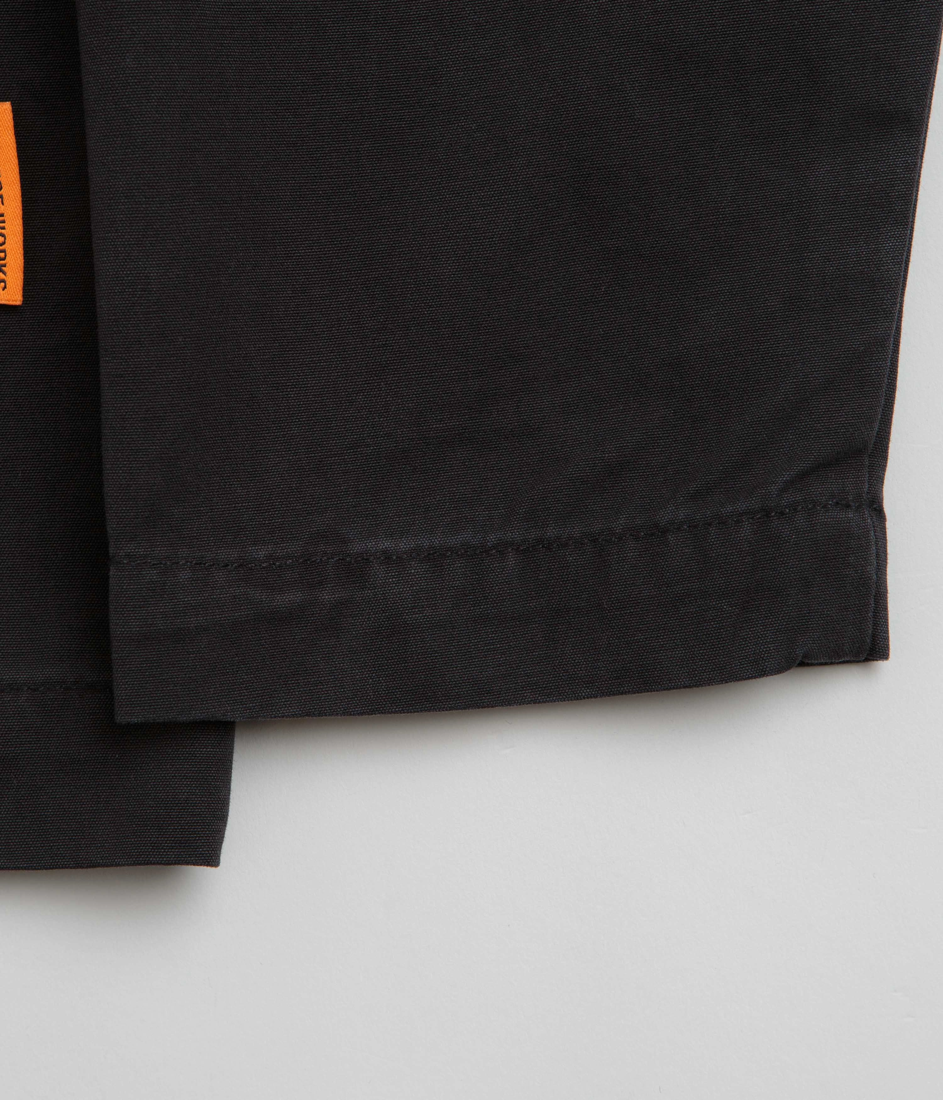 Service Works Fine Twill Waiters Jacket - Black Hooded Storage Compartment