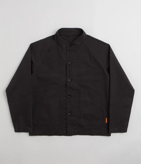 Service Works Fine Twill Waiters Jacket - Black Elegant Glasses