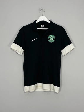 2013/14 HIBERNIAN POLO SHIRT (M) NIKE Fitted Look