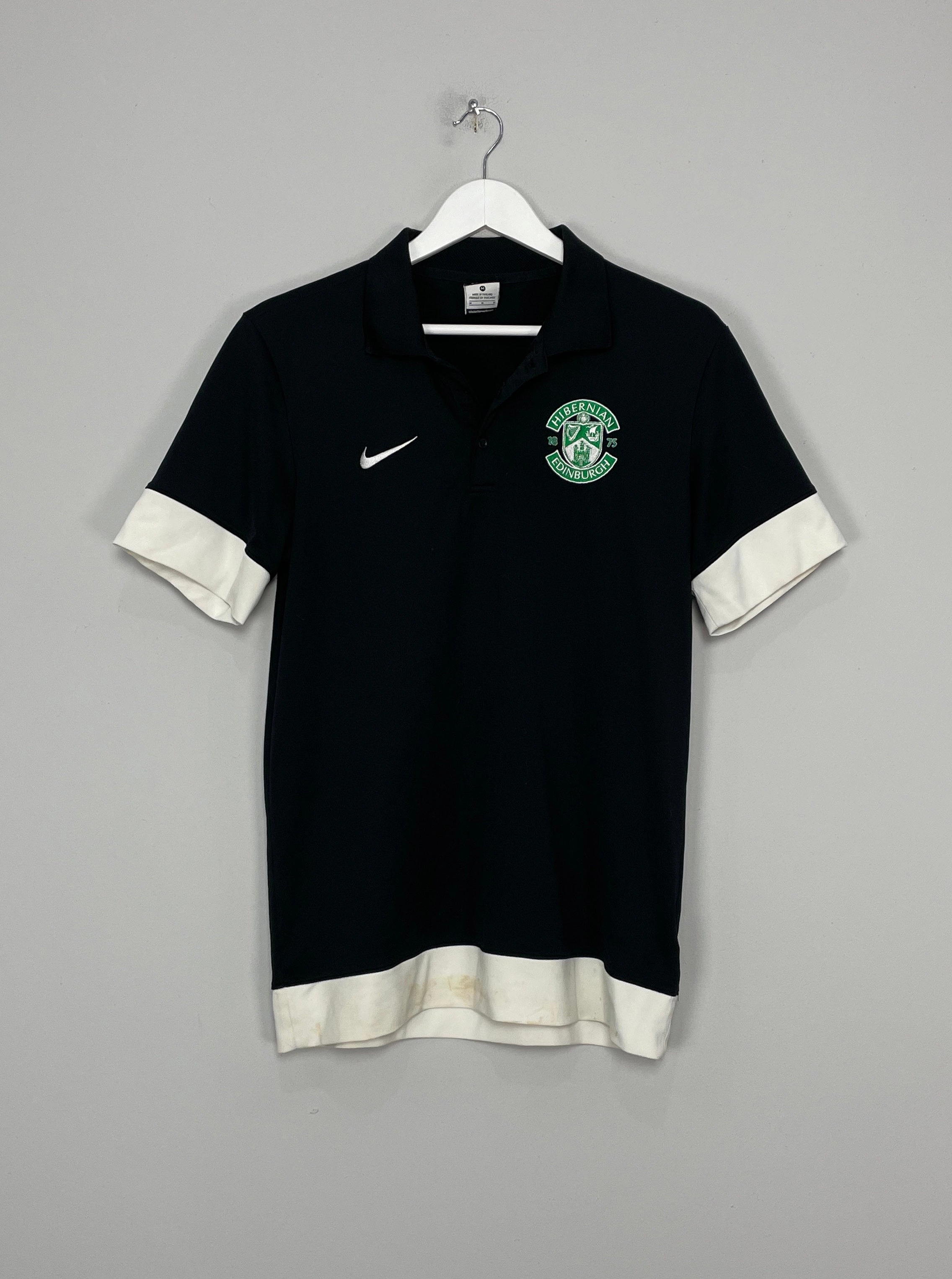2013/14 HIBERNIAN POLO SHIRT (M) NIKE Fitted Look