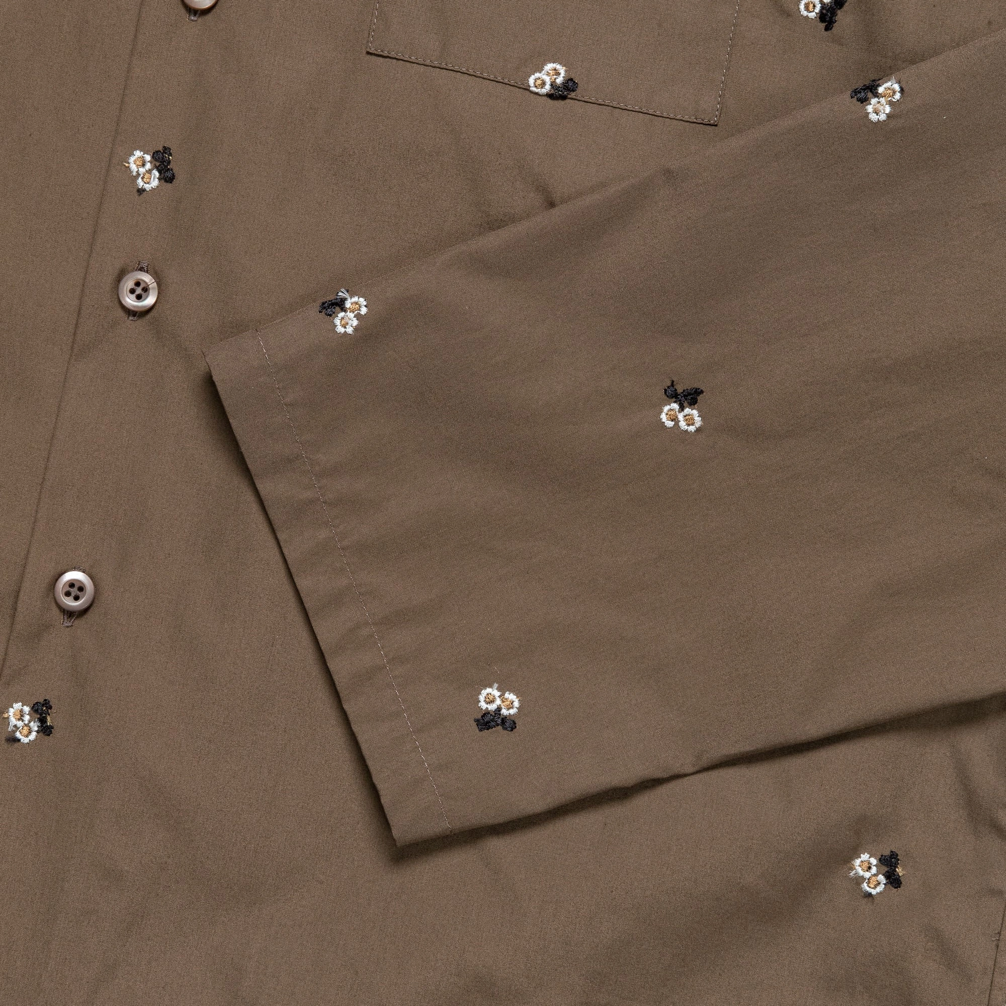 Popeline Shirt - Castoro Flowers Business Meeting Shimmer Effect